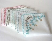 CUSTOM Embroidered HANDKERCHIEF for Weddings, Celebrations, Mom's Gift - Made to Order