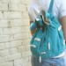 Backpack from Suede BLUE LAGOON