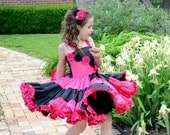 Black and Hot Pink Twirl Dress Shabby Chic Accents