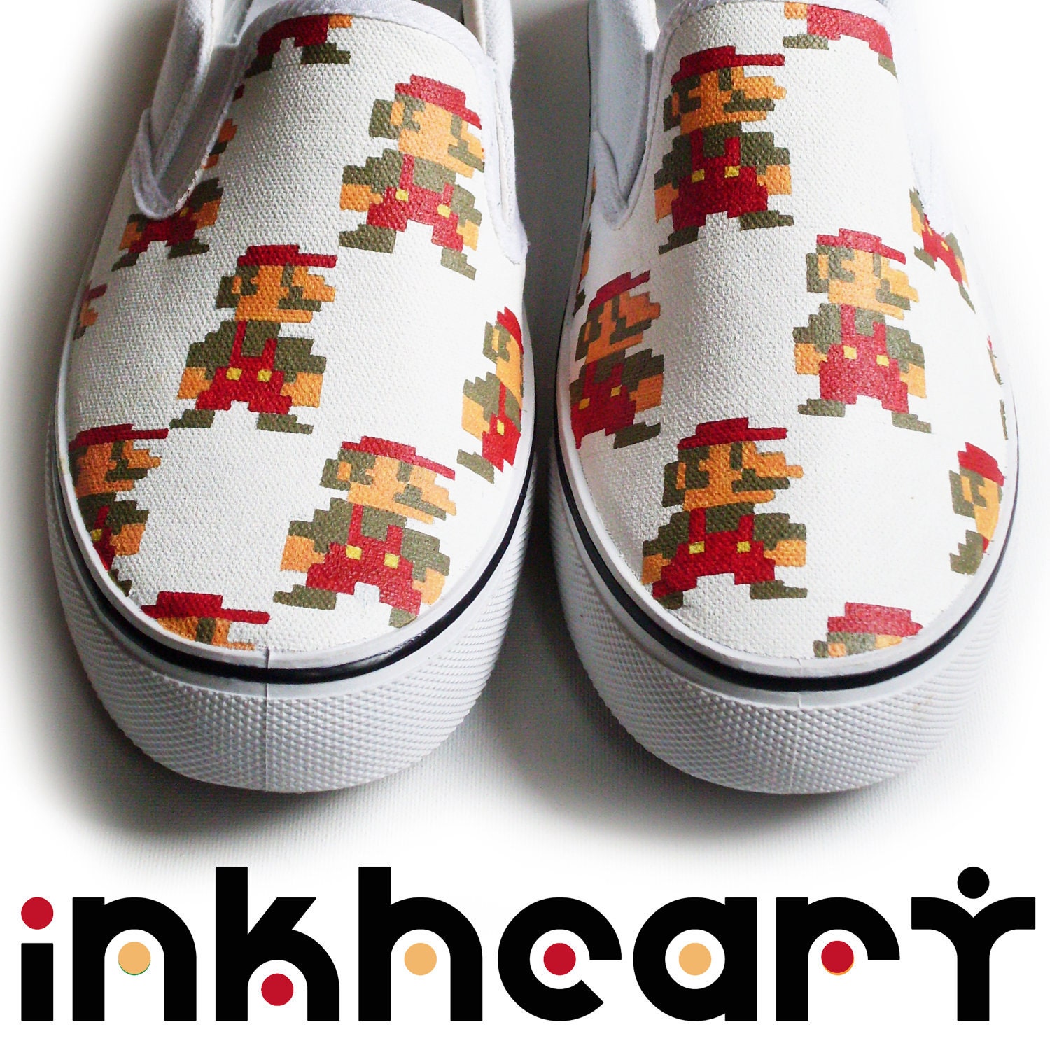 Handpainted  Mario, Custom Shoes