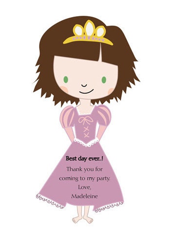 Printable Tangled Rapunzel party Thank you cards