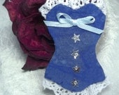 Blue Sky Corset Brooch Pin