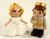 Wedding Cake Topper Bride and Groom, Prince and Princess