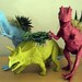 Dinosaur Planter Trio - Modern Art Centerpieces - Extra Large