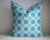 SET Of TWO -Indoor / Outdoor 16x16 Designer Pillow In Rossmere Caribbean