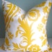 18x18 Designer Pillow In Suzani Yellow