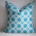 Indoor / Outdoor 20x20 Designer Pillow In Rossmere Caribbean