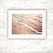 Beach Photography - water ripples paw prints - beige peach light brown - ocean photograph nautical photo wall art print - 8x12 Photograph