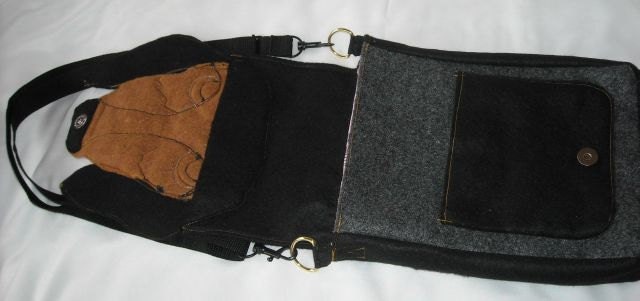 3D Dachshund Felt Hip Bag/Purse made from Recycled Water Bottles