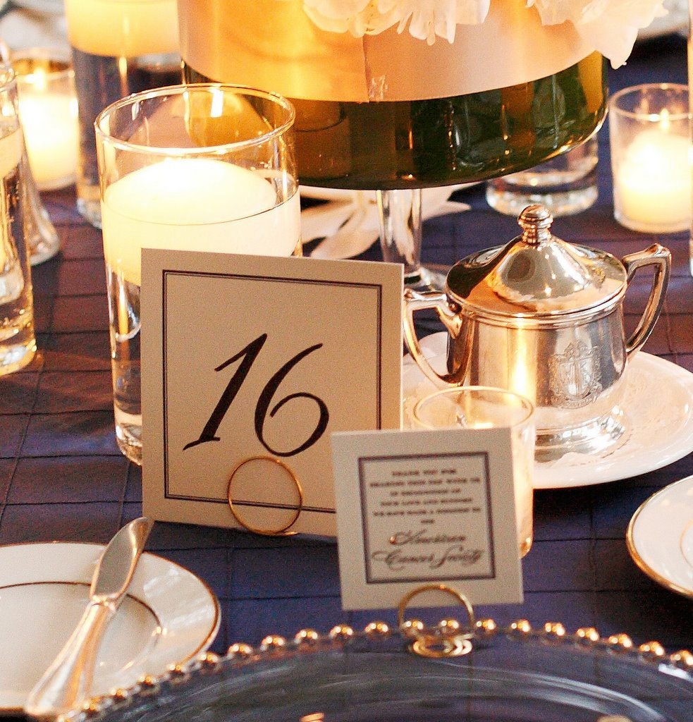 Reception Table Card Holders, Wedding Decorations,  Classy Elegant Wedding Decor, 10 pcs
