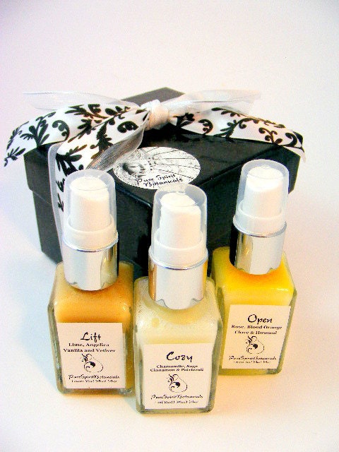 Aromatherapy Mood Mist Set of 3 - Body Spritzer, Linen Spray, Room Fragrance - 1 ounce/30ml