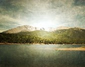 Rocky Mountains Photography Print 11x14 Fine Art Colorado Crystal Lake Rustic Summer Landscape Photography Print.