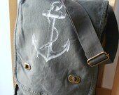 Anchor Field Bag Canvas Screen Printed