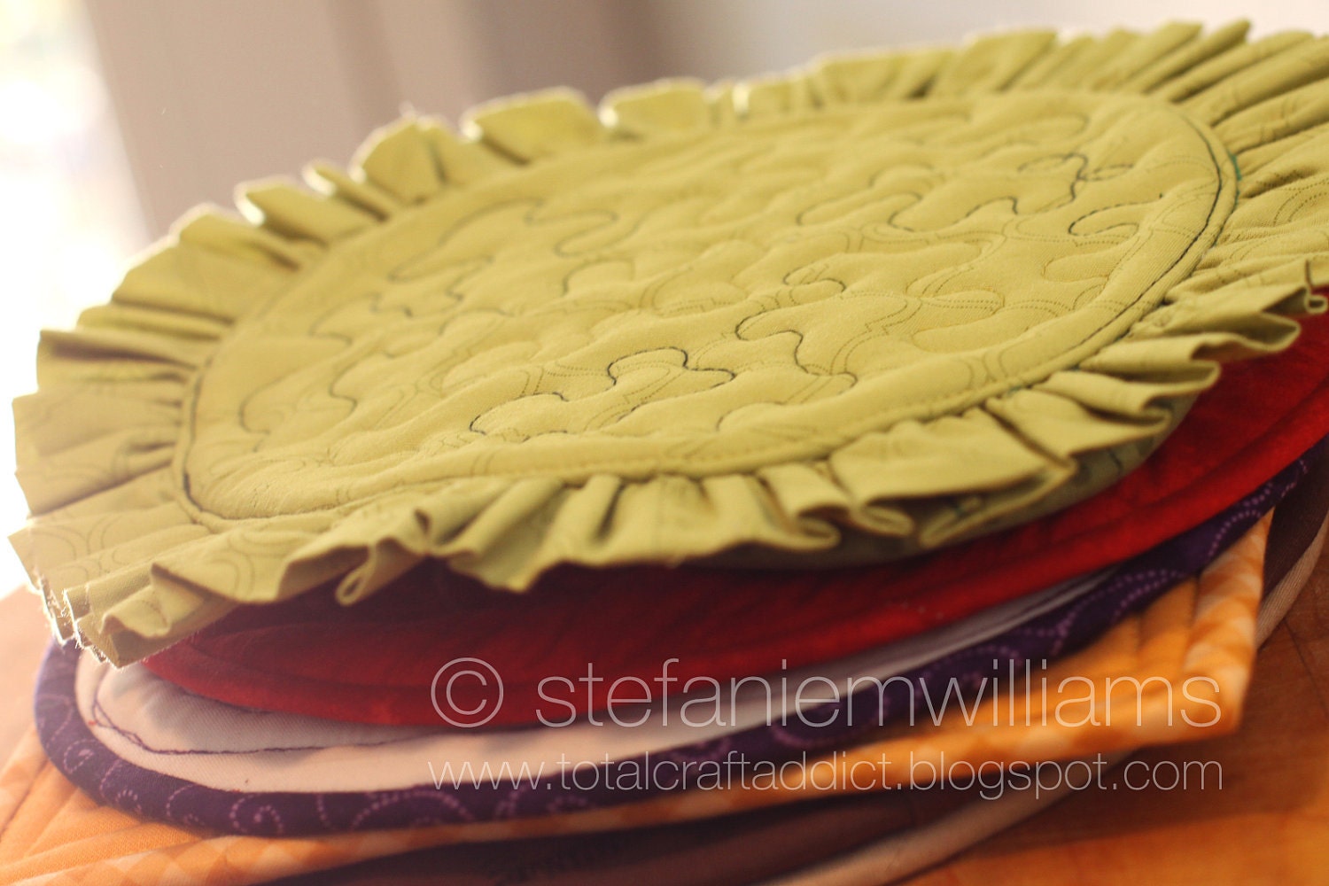Build-A-Burger Quilted Potholder Hot Pad Set PDF Pattern