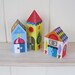 3 little houses, paper craft kit