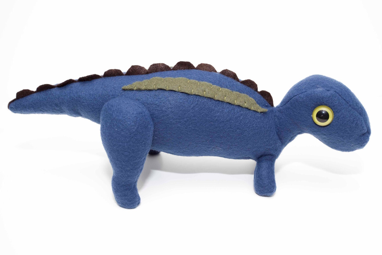 Baby Maiasaura Dinosaur Plush in Blue Gray