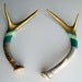 Gold, Blue, Yellow & Green Striped Antler SET