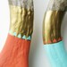 Gold, Aqua and Coral Antler SET