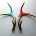 Gold, Aqua and Coral Tiny Triangle Antler SET