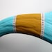Blue, Yellow and Burgundy Pattern Deer Antler