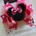 Minnie Mouse Bow - Hot pink Minnie Mouse Bow - Darling Little Bow Shop