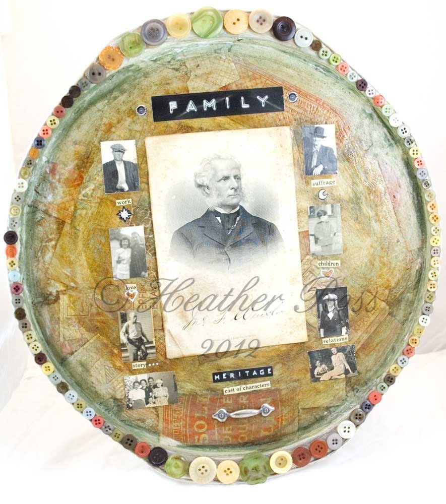 Family Altered Wall Decor OOAK Earthy Tones