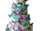 Wedding Cake Topper - THE EMMA 30 Edible Butterflies  -  Cake Decorations, Edible Decorations for Cucpakes