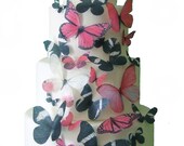 The Sophia - 30 Edible Butterflies - Wedding Cake Topper, Cupcake Decorations, Kids Birthday Cake, Cake Decorating, Sweet 16 Cake