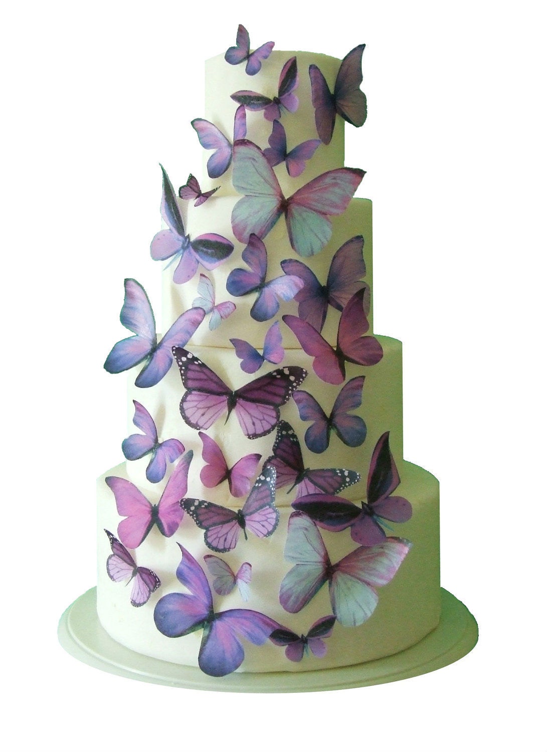 WEDDING DECORATIONS - 30 Edible Butterflies for Cakes and Cupcakes, Wedding Cake Topper