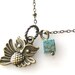owl necklace owl jewelry necklace, owl pendant, owl charm necklace