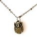 baby owl necklace, owl jewelry woodland jewelry, tiny charm necklace, small owl, simple necklace antique brass