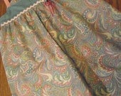 Sun Dress Paisley Pinks, Green, Cream and Aqua size 5 to 6 Handcrafted by Little Miss Prim