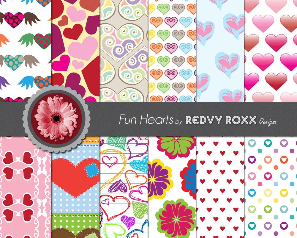 Printable Fun Hearts Patterns