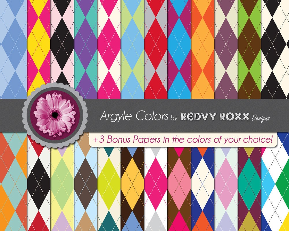Printable Argyle Colors Patterns