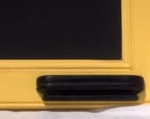 Shabby chic chalkboard rustic chalkboard message board warm yellow chalkboard chalk tray