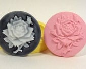 Rose Camoe FL140 - Flexible Silicone Mold - Crafts, Jewelry, Resin, PMC, Soap, Food, Scrapbooking, Polymer Clay, Push Mold