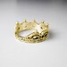 Lace Ring 14K Yellow Gold,Golden Crown Ring