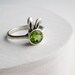 Green Bunny Peridot Sterling Silver Ring