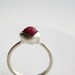 Raw Ruby Silver Ring, OOAK Ring Size 7.25
