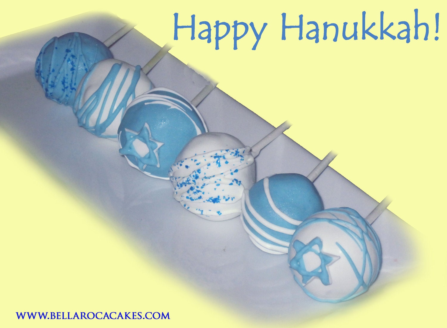 Hanukkah Cake Pops / 1 Dozen / Hanukkah, Star of David, Presents, Holidays, Gifts, Chocolate