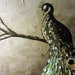 CUSTOM, Original Abstract Painting, Peacock Painting, Modern Textured, MADE to ORDER, Impasto, Fine Art, Palette Knife, 24x36" by Christine