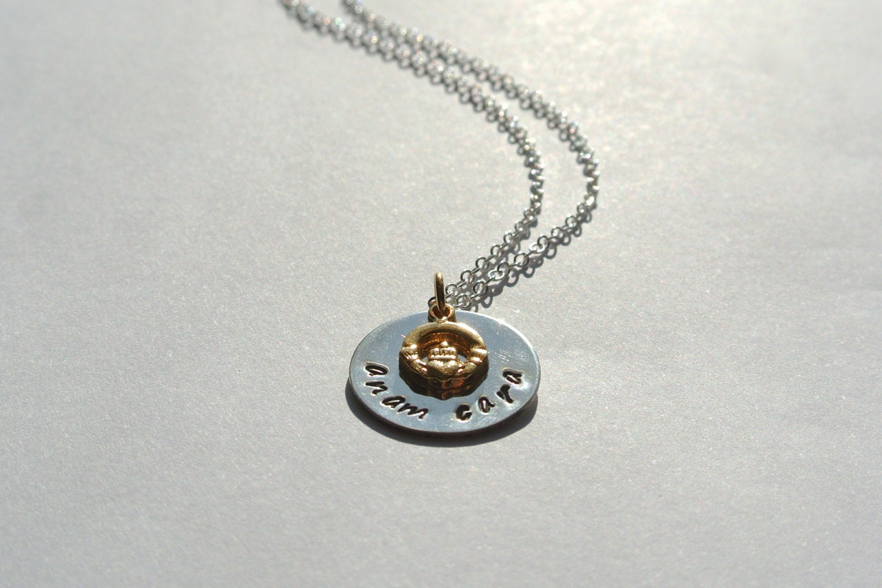 Anam Cara  - Soul Friend/Soul Mate - Gaelic Irish Necklace - Sterling Silver