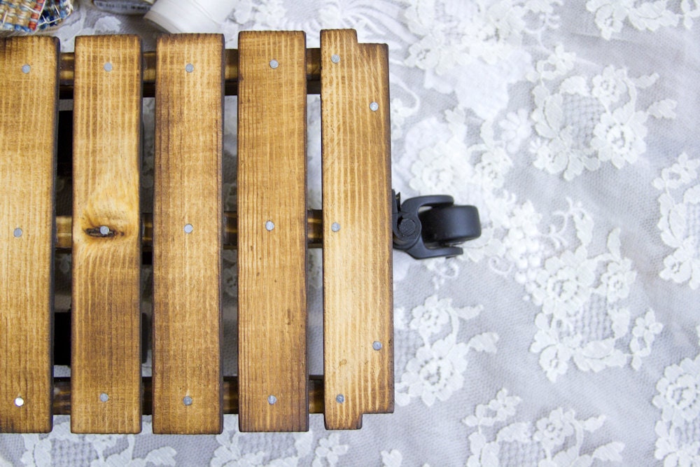 Larger Table-top Classic Mini Industrial Cart Made to Order