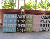 Perfect Reminder Bathroom Rules Hand Painted Distressed Wood Sign