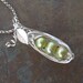 Mother's Pea Pod Silver Pendant