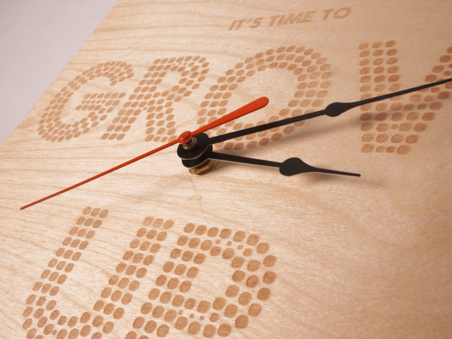 It's time to GROW UP clock wall mounted