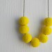 Perforated yellow necklace - gift for her under 25, 20, 15