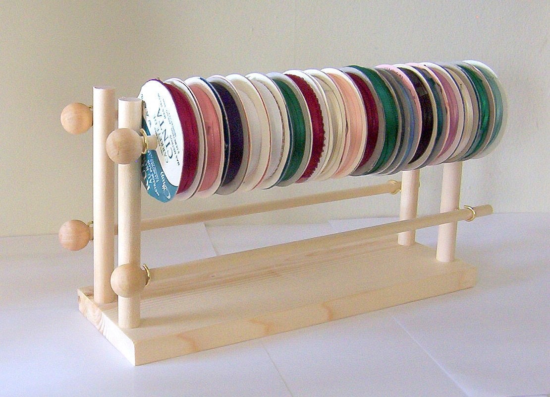 Scrapbook Ribbon Holder Storage Rack Organizer Holds 75 Spools