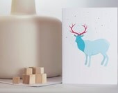 Elk in Winter notecard (blank).