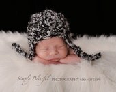 Earflap Helmet Baby Crochet Hat Baby Crochet Photography Prop Ready Item